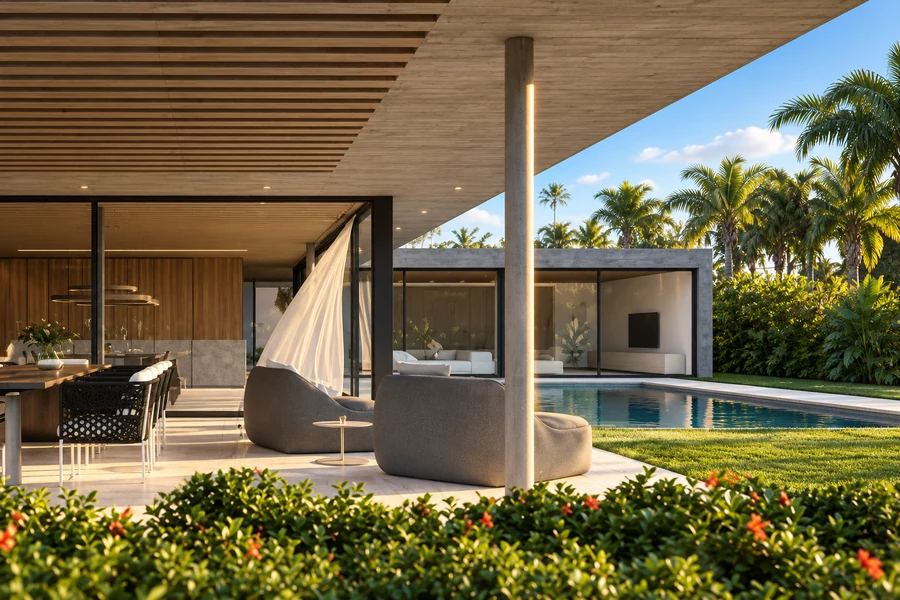 Dolphin Villa — visualización arquitectónica