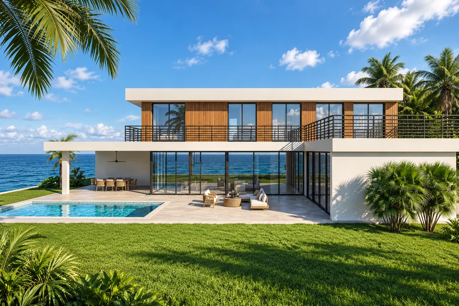 Sunny Beach · Garden Villas — visualización arquitectónica