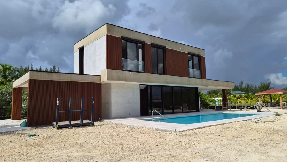 Seagull Residence · Lot 21 — Villa and pool · Actual construction photograph